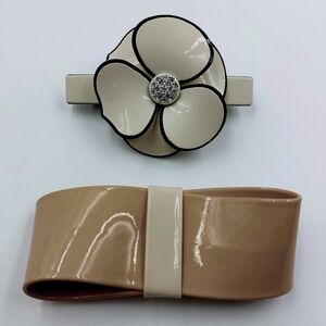 Camellia French Hair Barrettes Rhinestone Acetate Hair Clip Women